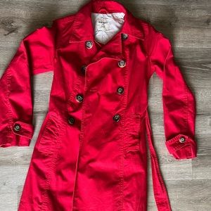 Red trench coat